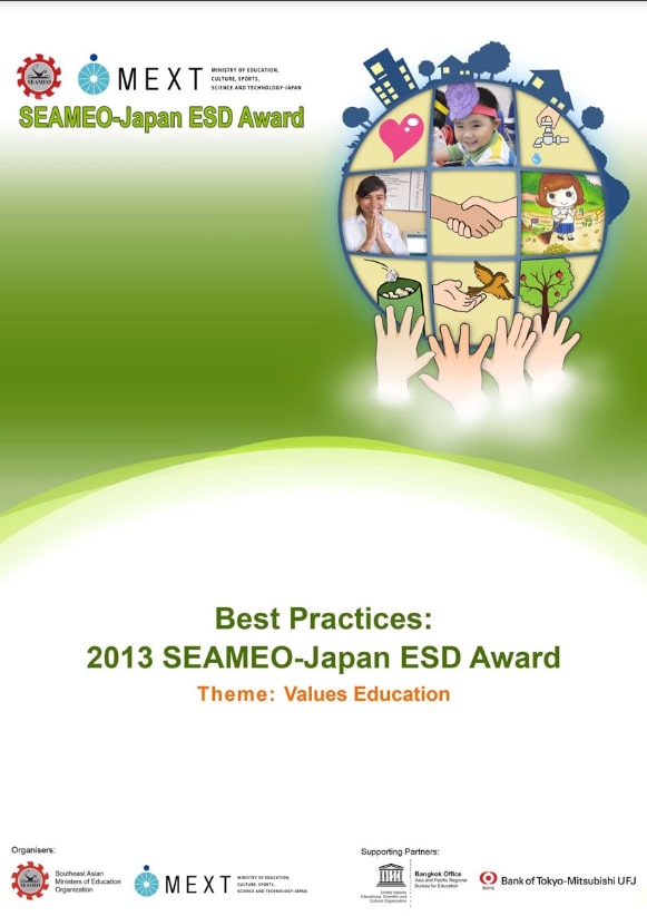 Cover image for Best Practices : 2013 SEAMEO - Japan ESD Award (Theme : Values Education) bibliographic