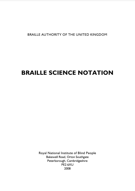 Cover image for Braille Science Notation bibliographic