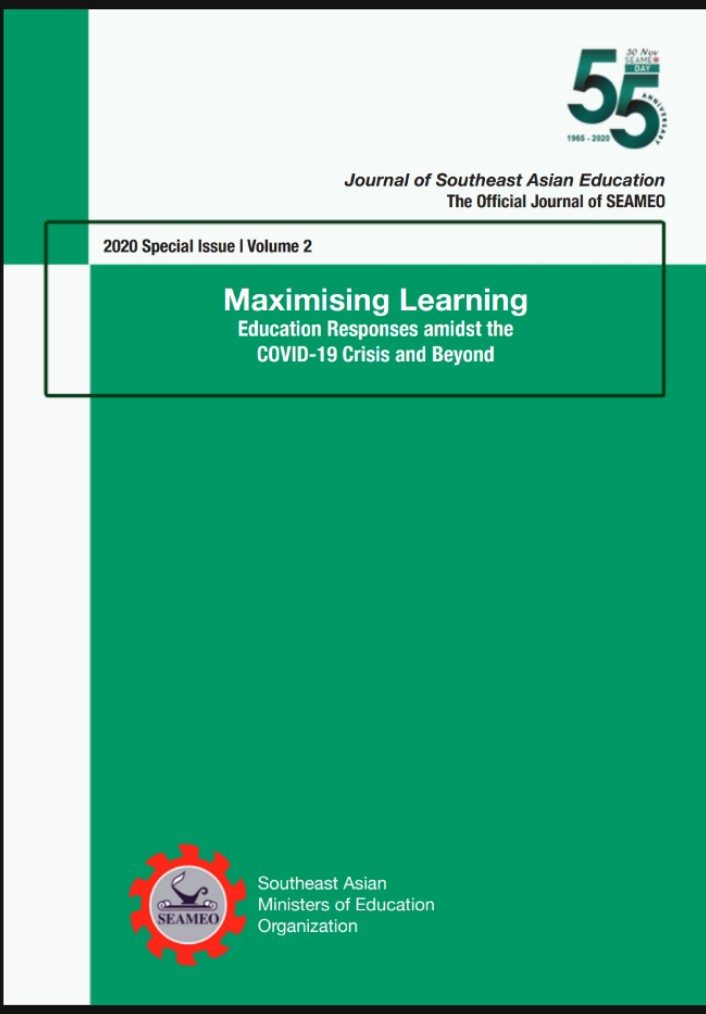 Cover image for "Journal of Southeast Asian Education The Official Journal of SEAMEO 2022 Special Issue Vol 2 Maximising Learning Education Responses amidst the Covid-19 and Beyond" bibliographic