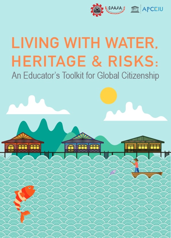Cover image for Living with water, heritage & risks: An educator's Toolkit for Global Citizenship  bibliographic
