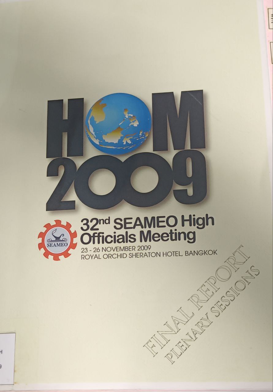 Cover image for 32th SEAMEO high official meeting / Nov 2009 bibliographic