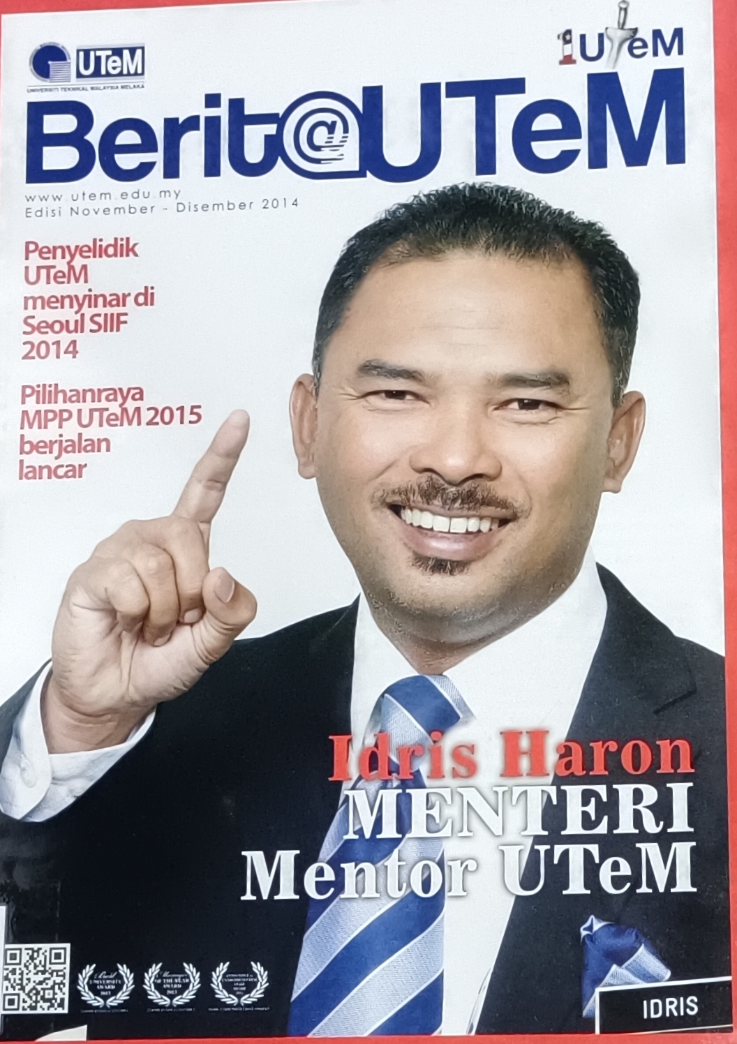 Cover image for Berita@UTEM Edisi Nov - Dis 2014 bibliographic