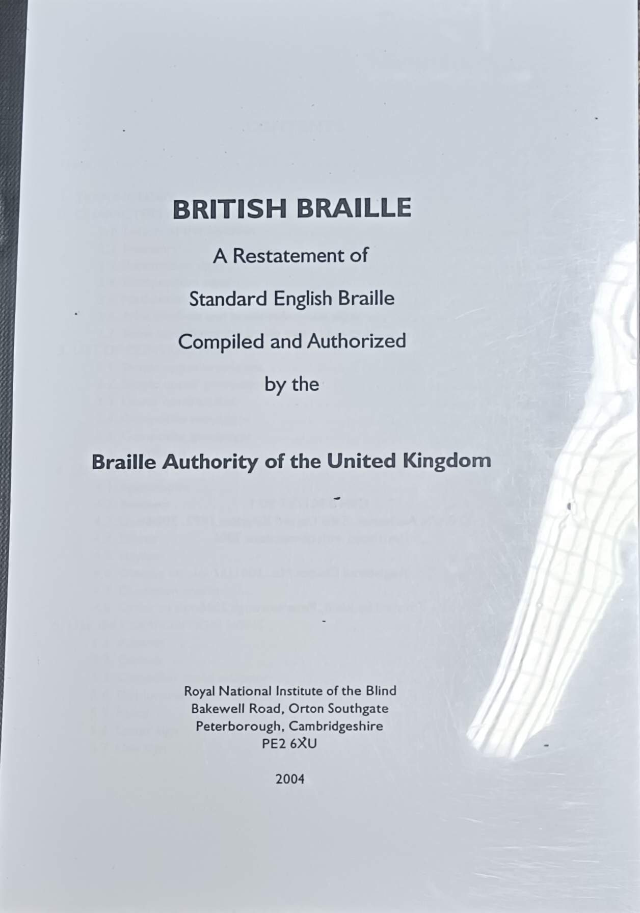 Cover image for British Braille: A Restatement of Standard English Braille  bibliographic