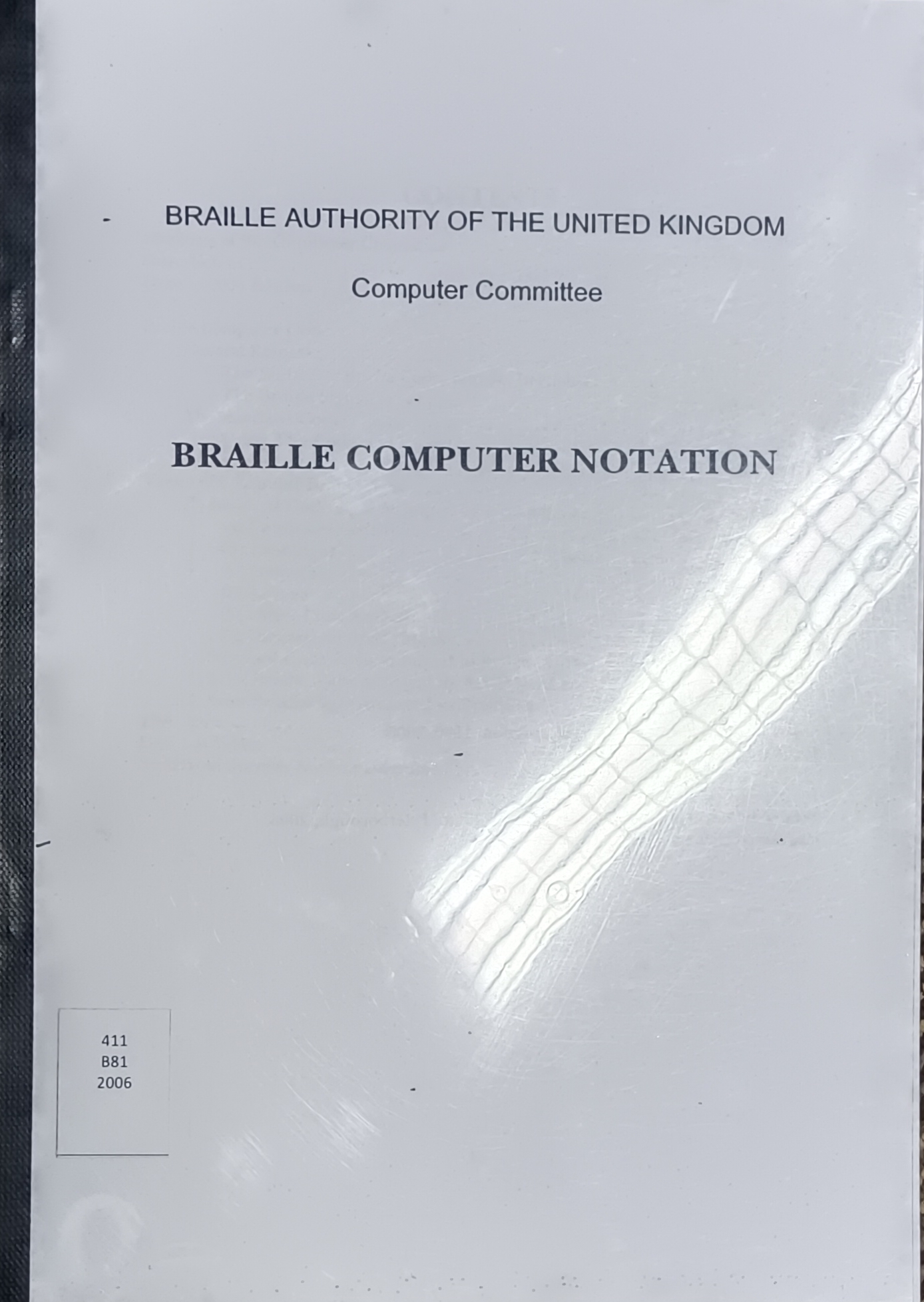 Cover image for Braille Computer Notation bibliographic