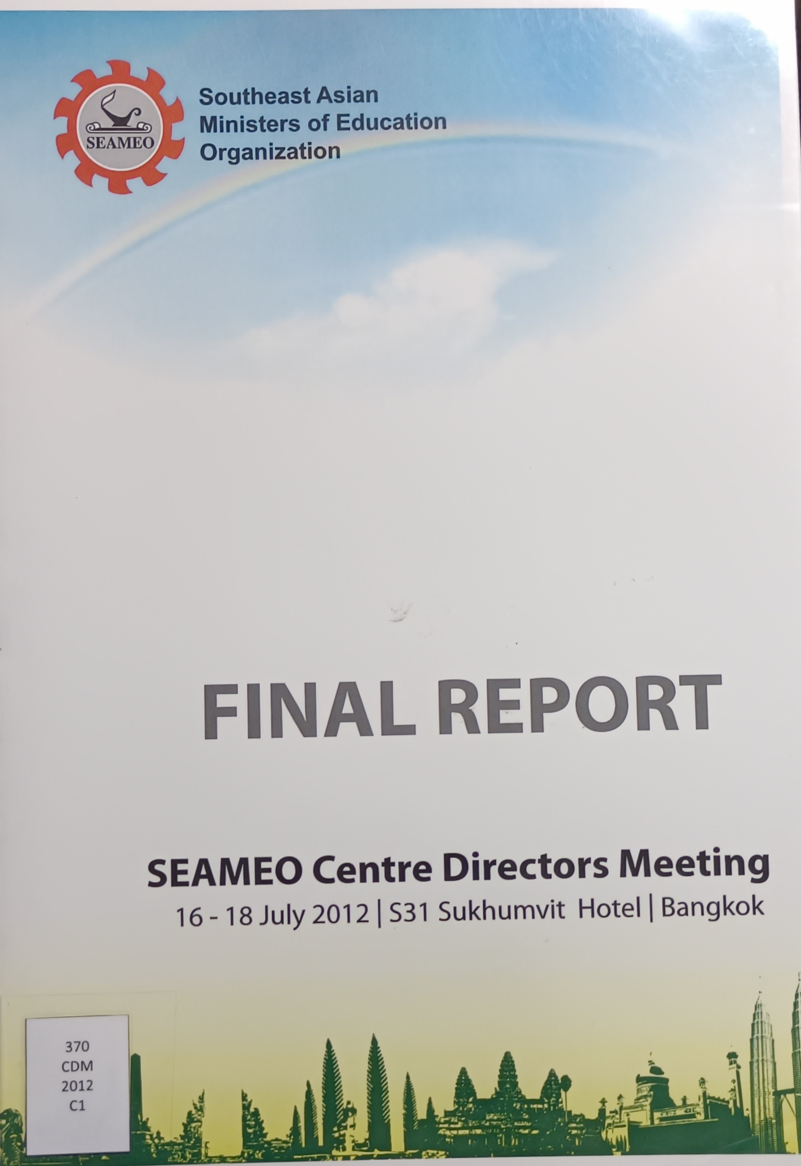 Cover image for Final report /Jul 2012 bibliographic