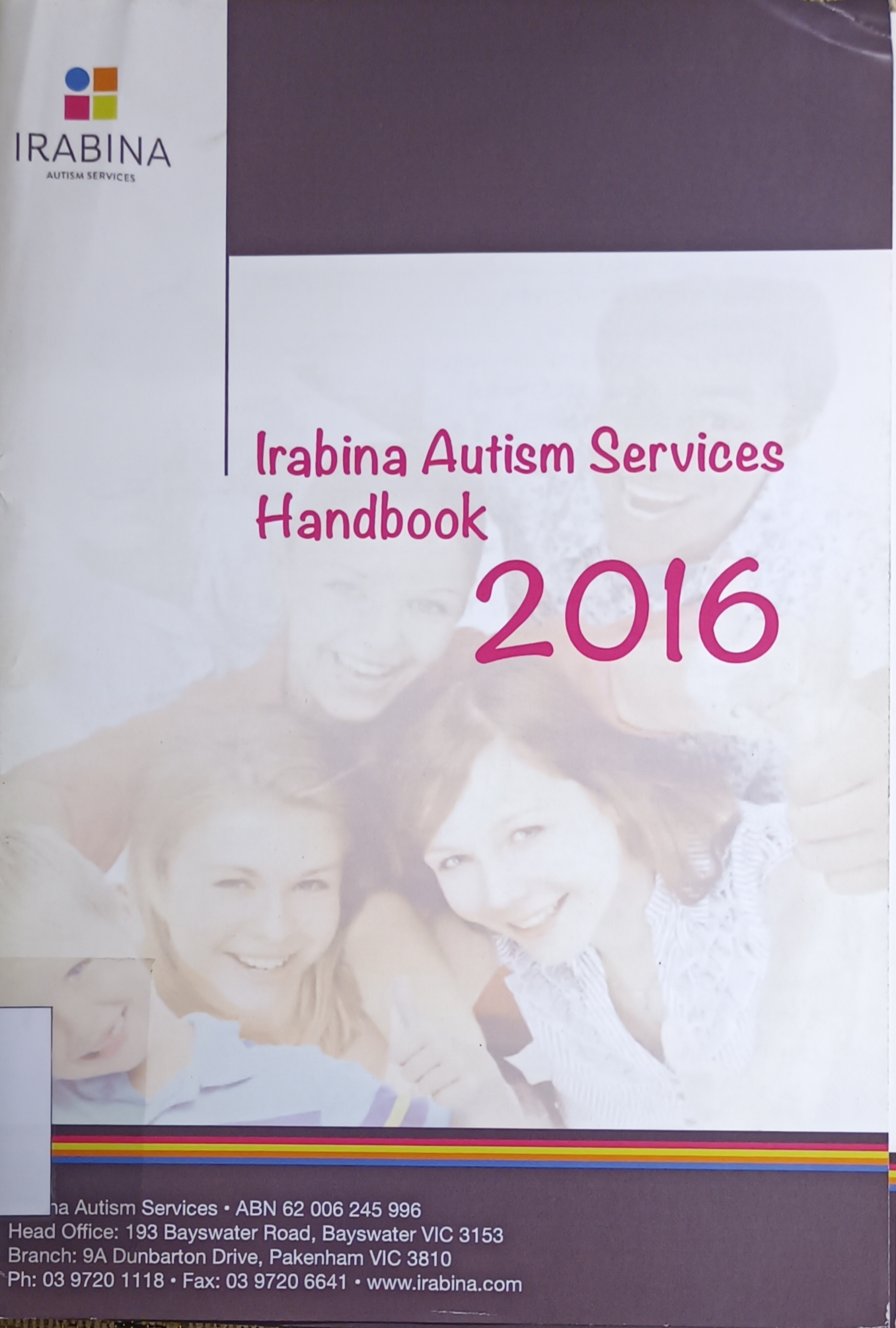 Cover image for Irabina autism services handbook 2016 bibliographic