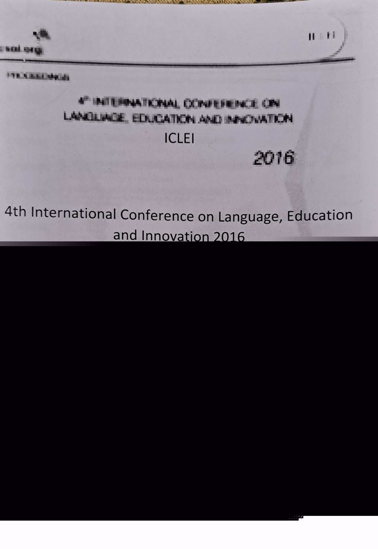 Cover image for 4th International conference on language and innovation 2016 Ho Chin Minh City, Vietnam bibliographic